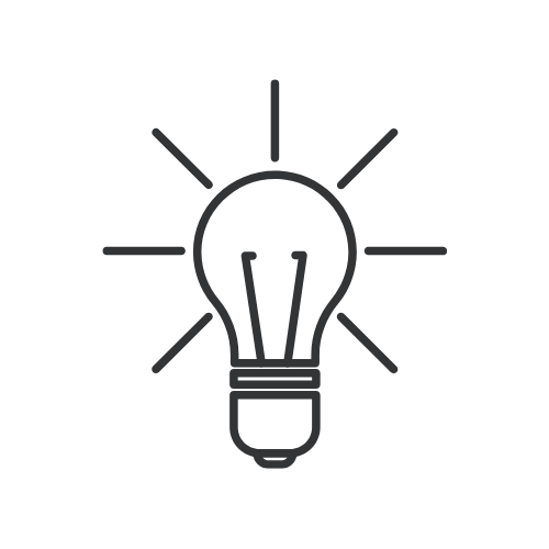 Outline of a Light Bulb to Depict Innovation