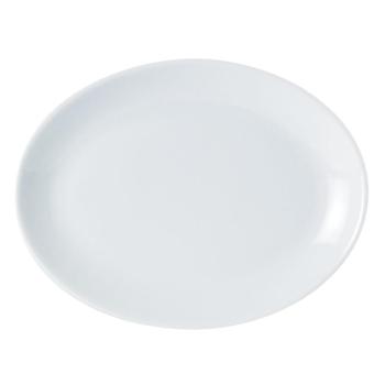 Porcelite Vitrified Hotelware. Standard Oval Plate, 8.25