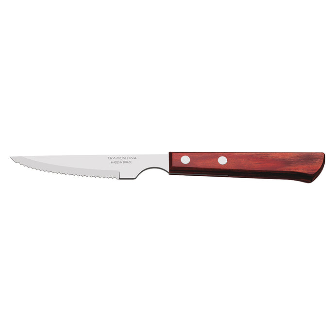 Medium Serrated Edge Steak Knife Polywood (Red), 12 Pieces