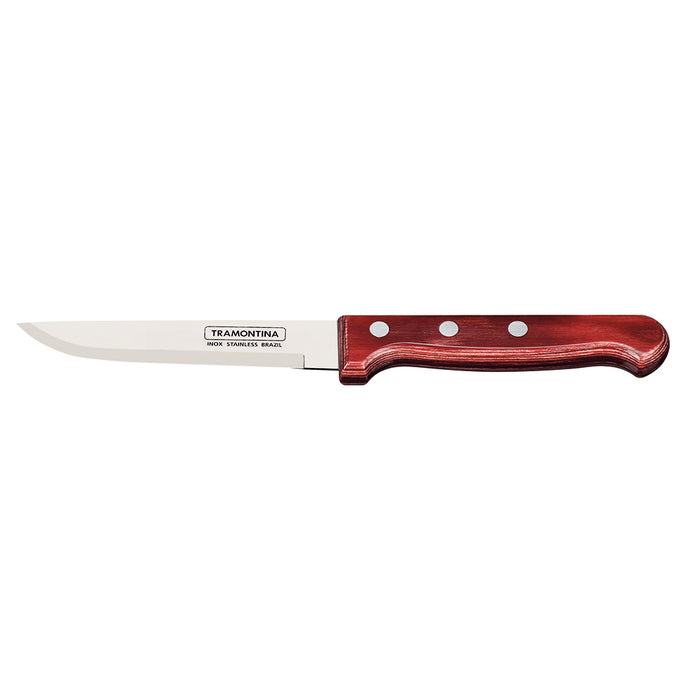 Medium Smooth Edge Steak Knife Polywood (Red), 12 Pieces