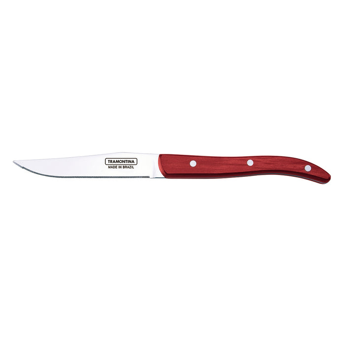 French Style Knives Micro Serrated Polywood (Red), 12 Pieces