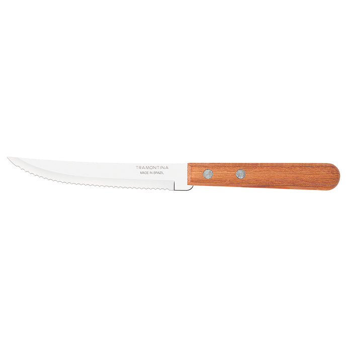 Steak Knives Natural Wood (Straight Handle), 12 Pieces