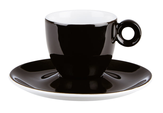 Costa Verde Cafe. Black Saucer for Espresso Cup