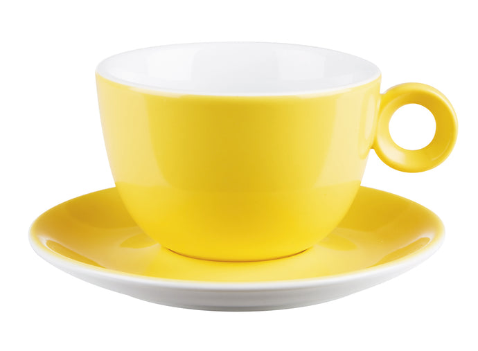 Costa Verde Cafe. Yellow Bowl Shaped Cup, 12oz