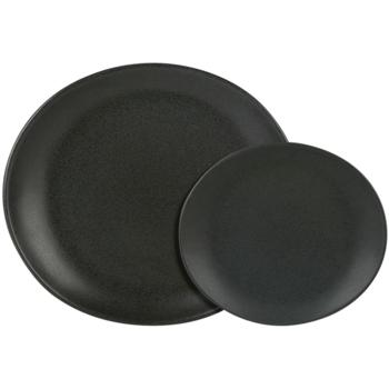 Rustico Stoneware. Carbon Bistro Oval Plate