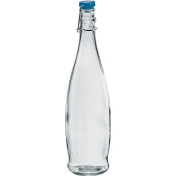 Bottles by Borgonovo, Large Blue Lid Glass Bottle