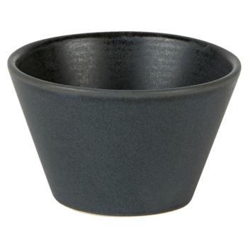 Rustico Stoneware. Carbon Conical Bowl, Small