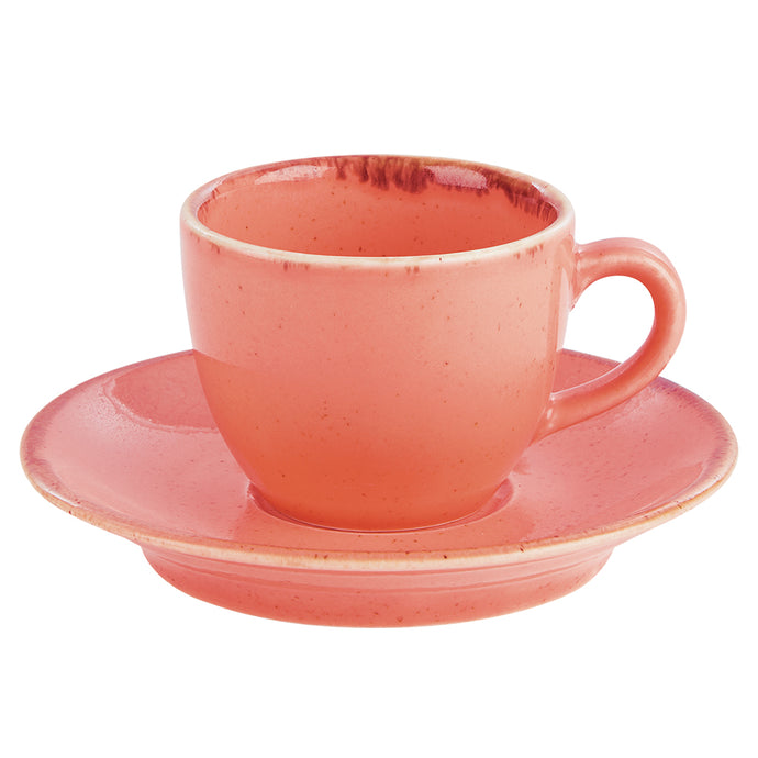 Seasons by Porcelite. Coral Saucer for Espresso Cup