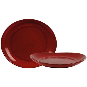 Rustico Stoneware. Lava Bistro Oval Plate