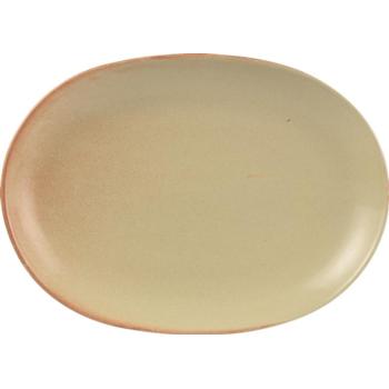 Rustico Stoneware. Flame Bistro Oval Plate, Small