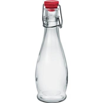 Bottles by Borgonovo, Small Red Lid Glass Bottle