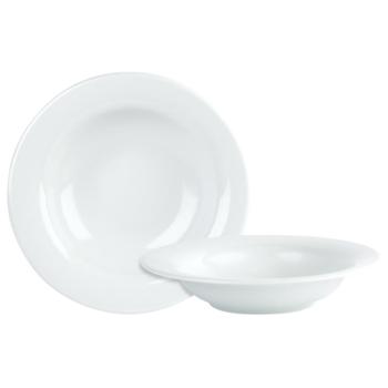Porcelite Vitrified Hotelware. Banquet Winged Pasta Plate, 12